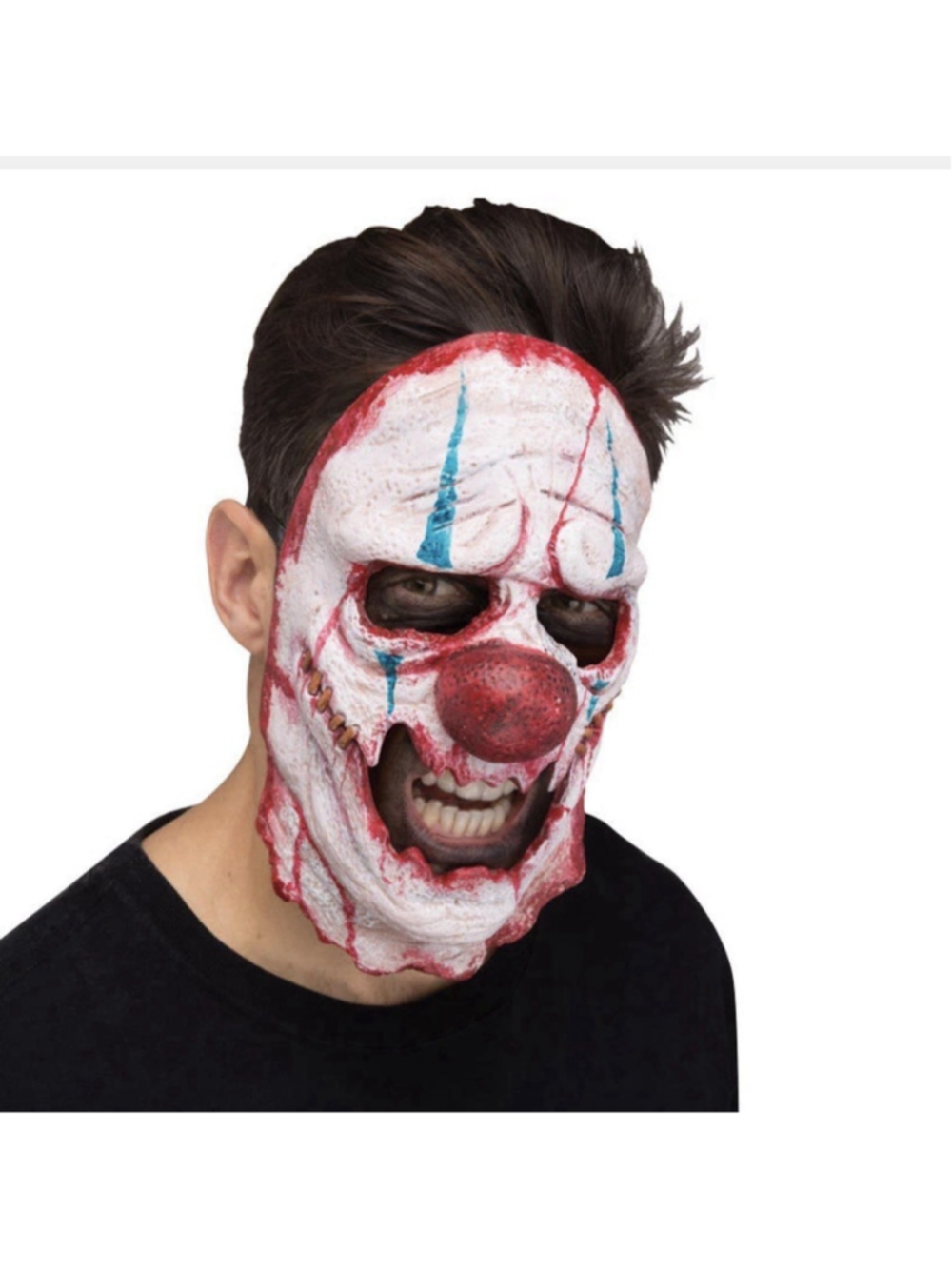 Cutter the Clown Skinned Mask By Fun World NEW WITH TAGS